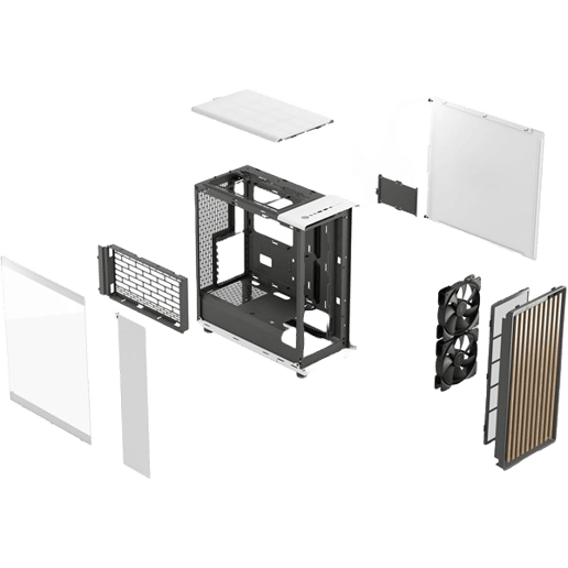 Fractal North TG Mid Tower Case - White 